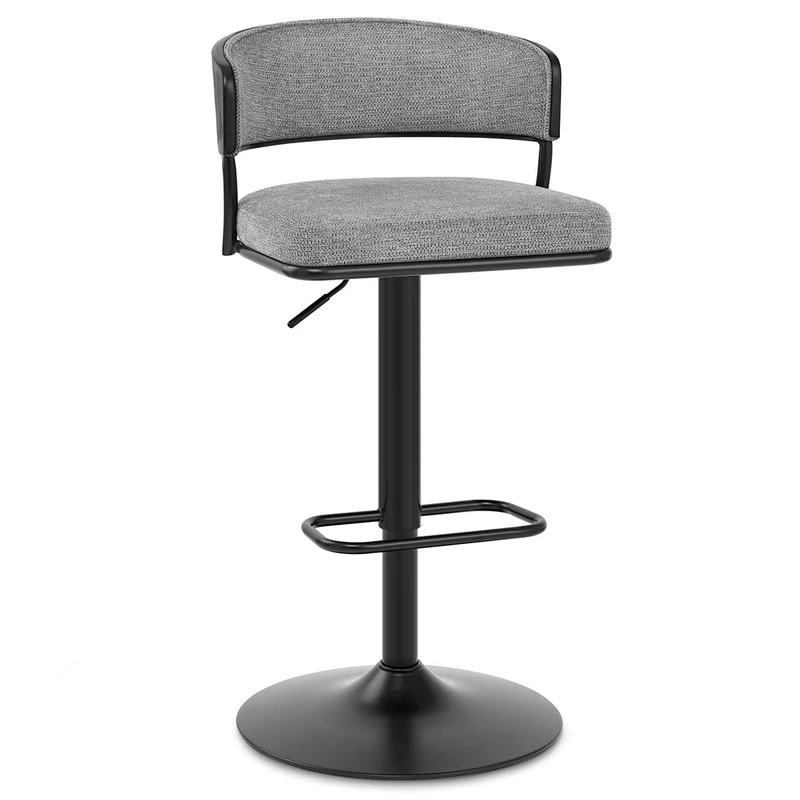Tabouret de bar Tissu - Alexa Gris