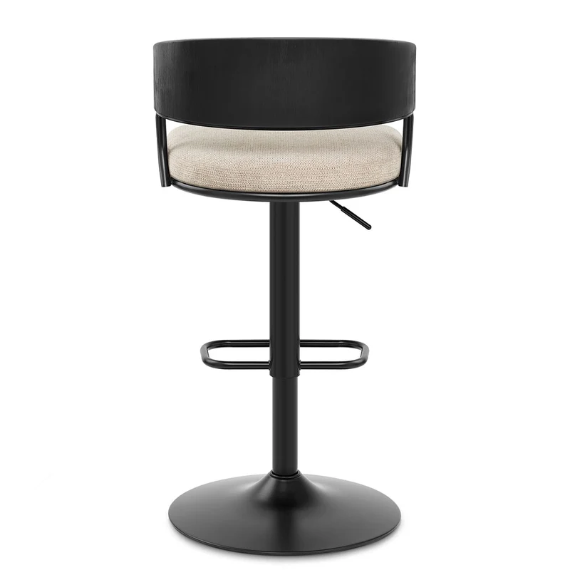 Tabouret de bar Tissu - Alexa Crème
