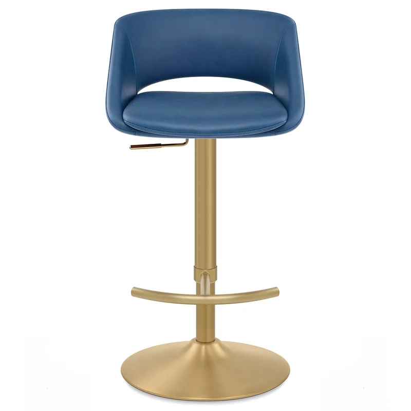 Tabouret de Bar Metal Doré - Tulsa Bleu