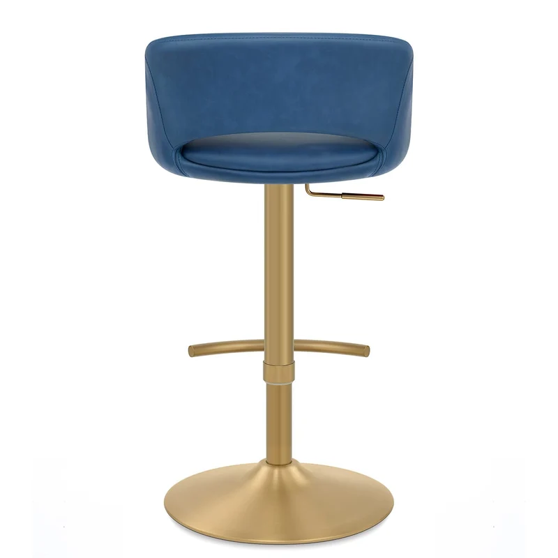 Tabouret de Bar Metal Doré - Tulsa Bleu