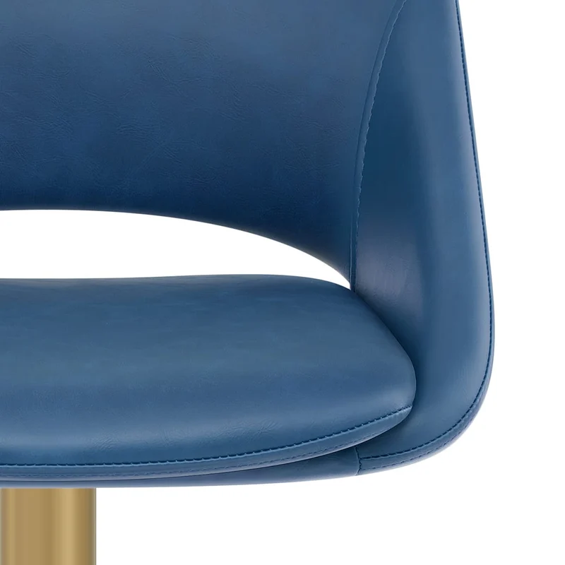 Tabouret de Bar Metal Doré - Tulsa Bleu