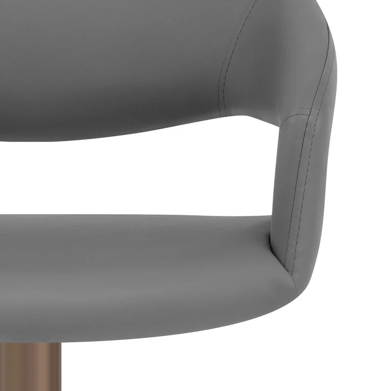 Tabouret de bar faux cuir - Washington Gris Foncé