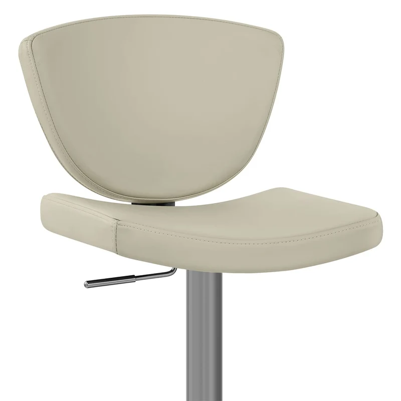 Tabouret de Bar Cuir Véritable - Pearl Taupe