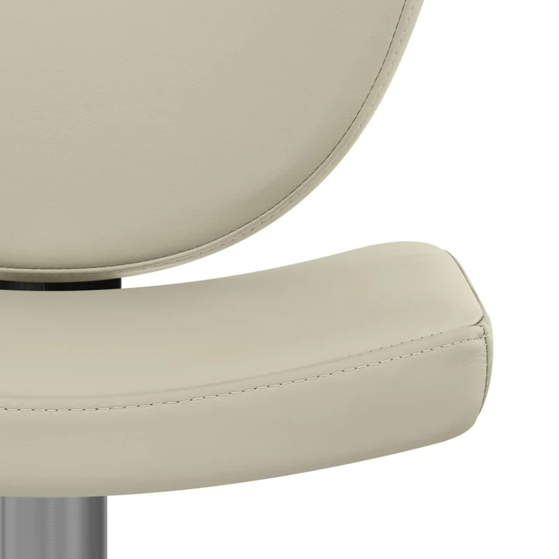 Tabouret de Bar Cuir Véritable - Pearl Taupe