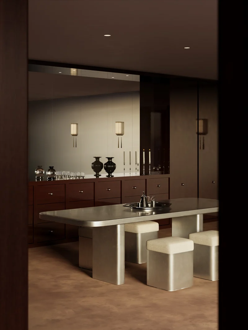 Stainless Steel Dining Table