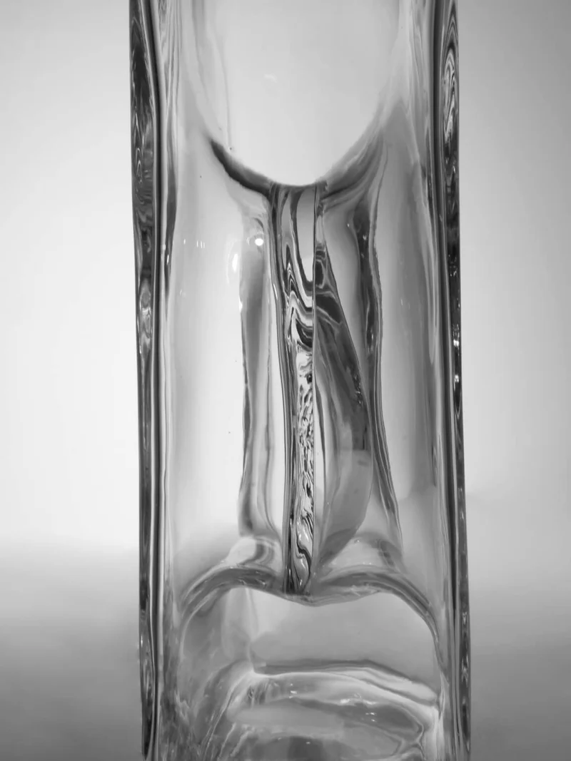 Erik Höglund Art Glass Bottle, For Kosta Boda, 1960s