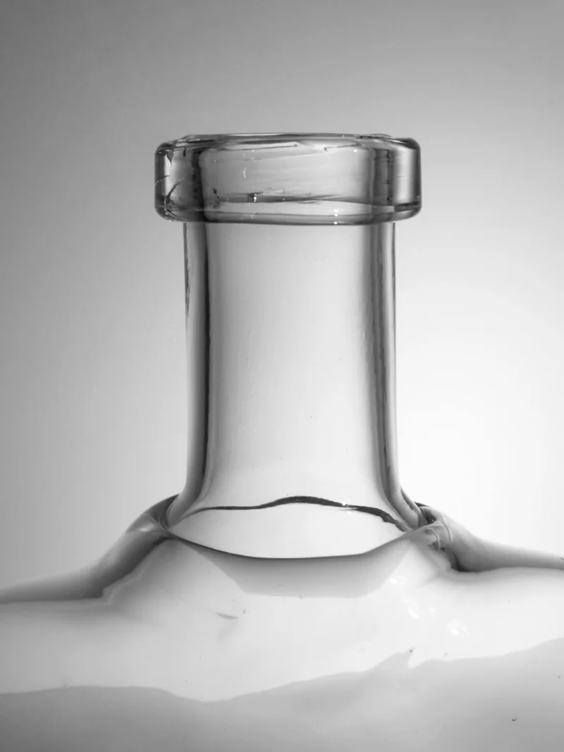 Erik Höglund Art Glass Bottle, For Kosta Boda, 1960s