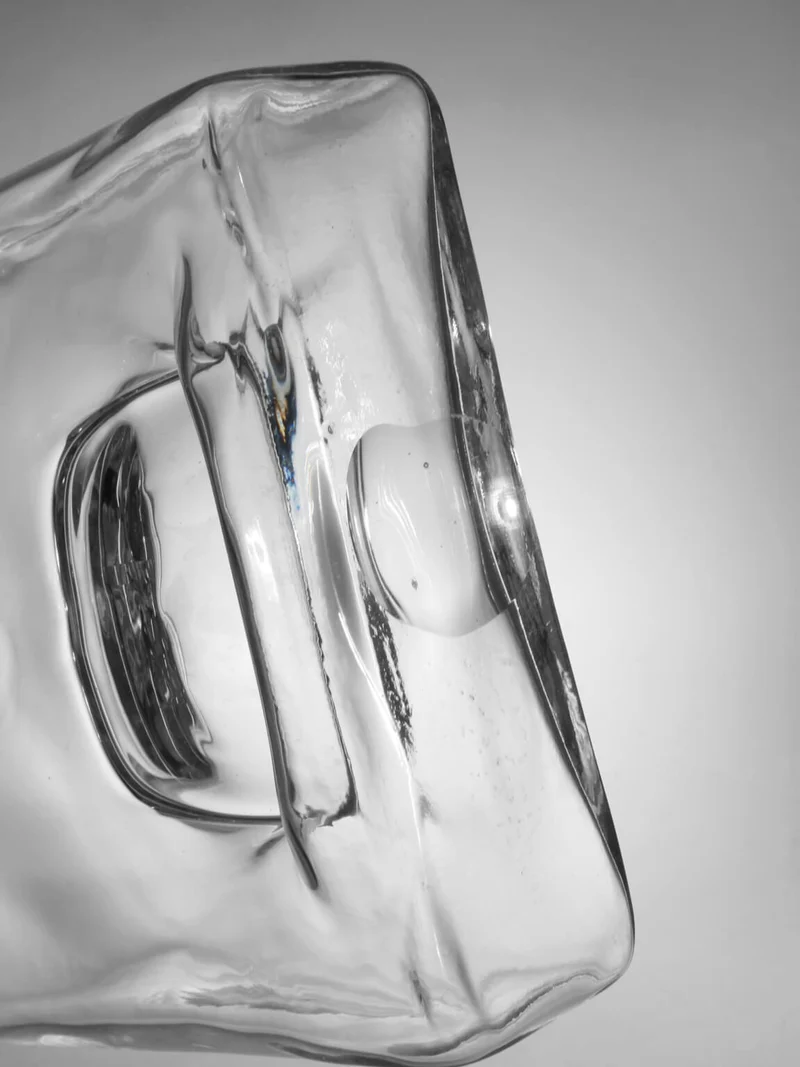 Erik Höglund Art Glass Bottle, For Kosta Boda, 1960s