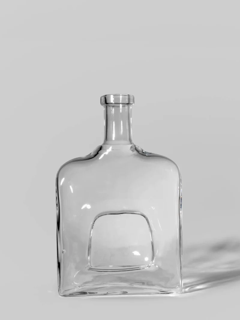 Erik Höglund Art Glass Bottle, For Kosta Boda, 1960s