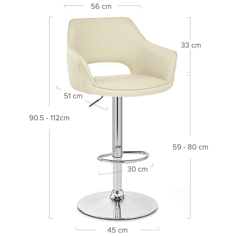 Tabouret Faux Cuir - Dune Crème