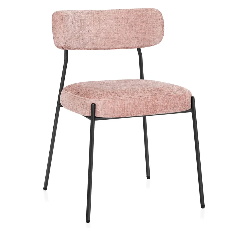 Chaise Tissu Noir - Diana Rose