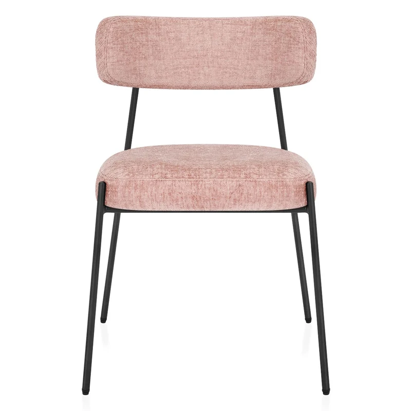 Chaise Tissu Noir - Diana Rose