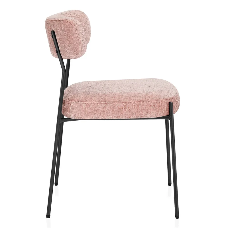 Chaise Tissu Noir - Diana Rose