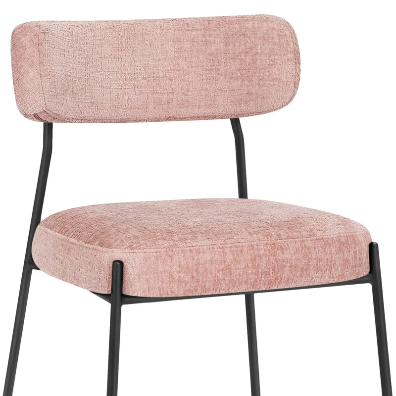 Chaise Tissu Noir - Diana Rose