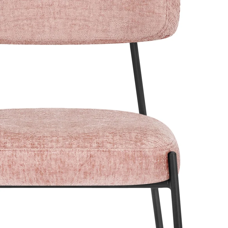 Chaise Tissu Noir - Diana Rose