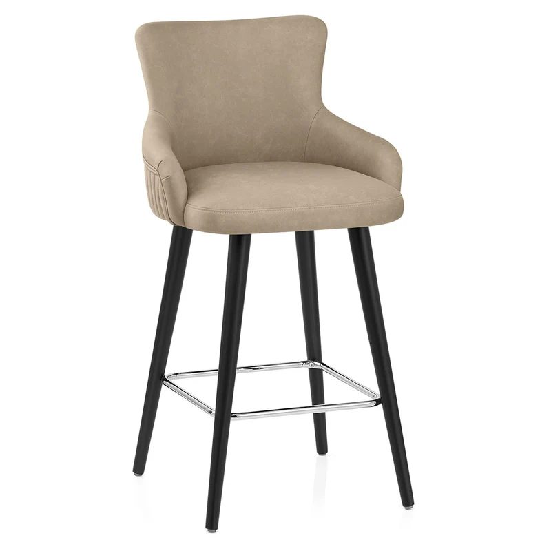 Tabouret Faux Cuir - Diablo Taupe