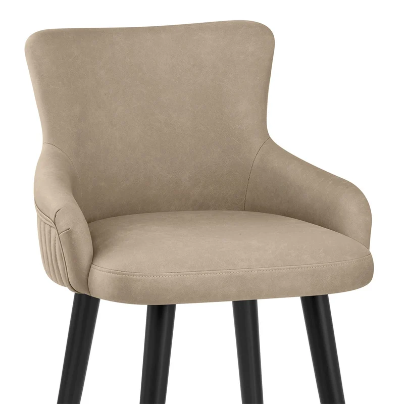 Tabouret Faux Cuir - Diablo Taupe