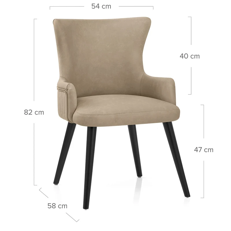 Chaise Faux Cuir - Diablo Taupe