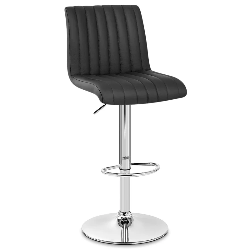 Tabouret de Bar Cuir Véritable - Debut Noir