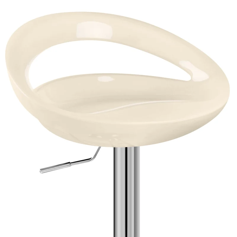 Chaise de Bar ABS Chrome - Crescent Crème
