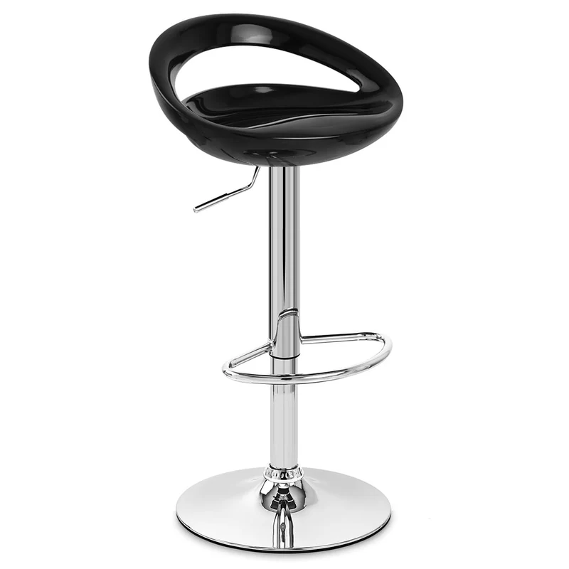 Chaise de Bar ABS Chrome - Crescent Noir