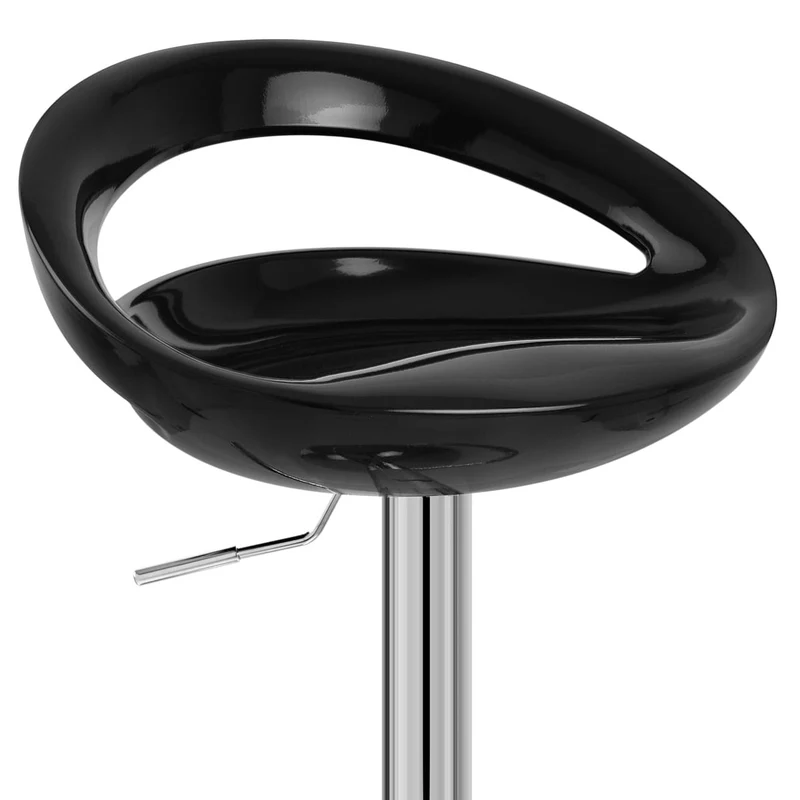 Chaise de Bar ABS Chrome - Crescent Noir