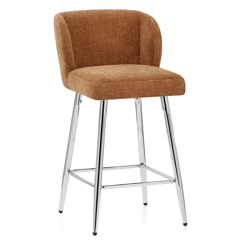 Tabouret de bar Tissu - Coast Marron