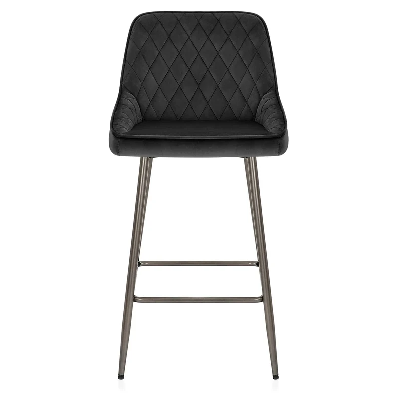 Tabouret de Bar Velours - Brisbane Noir
