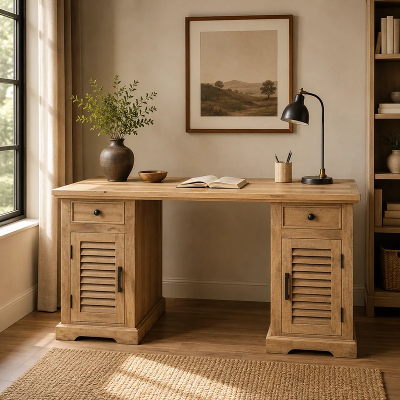 Bureau bois massif en manguier – Paran