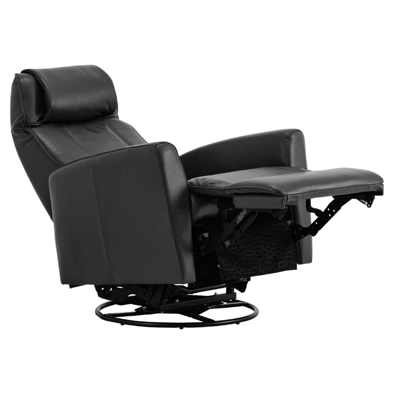 Fauteuil berçant, pivotant et inclinable motorisé en cuir - 2561