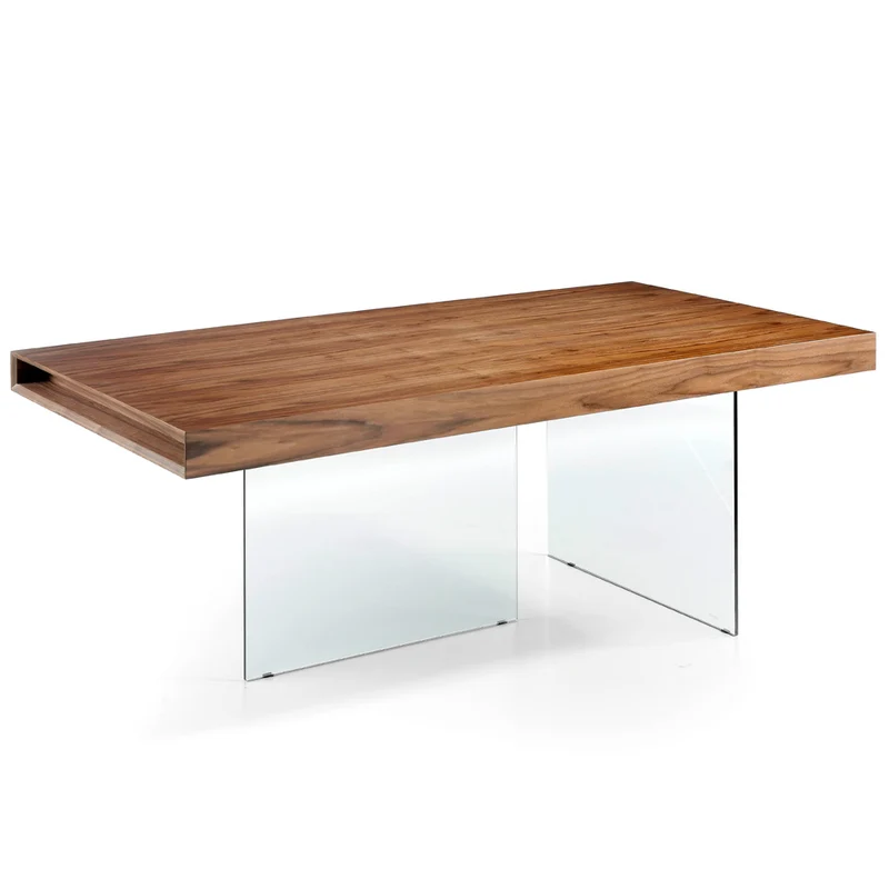 Table de salle à manger design en bois plaqué noyer