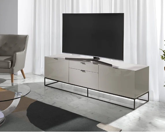 Meuble TV en bois gris perle Angel Cerda