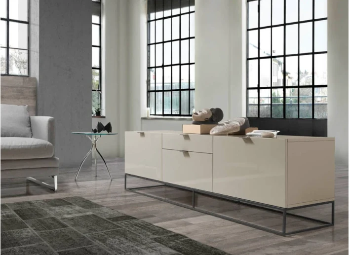 Meuble TV en bois gris perle Angel Cerda