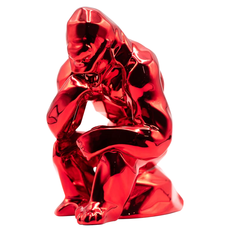 Sculpture Gorille Penseur Richard ORLINSKI + Vitrine