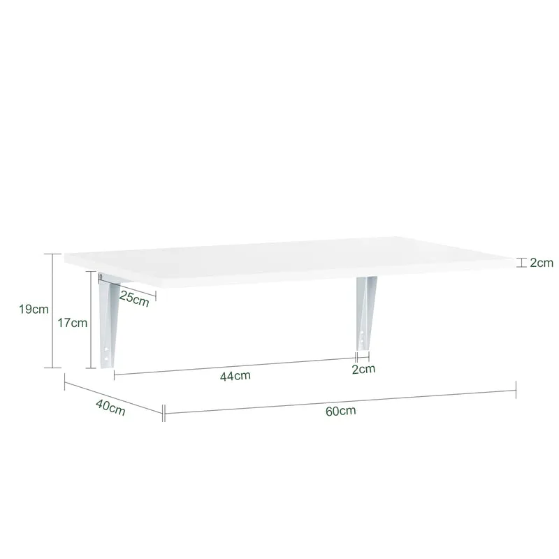 SoBuy FWT21-W Table murale rabattable en bois Table de Cuisine Table Enfant