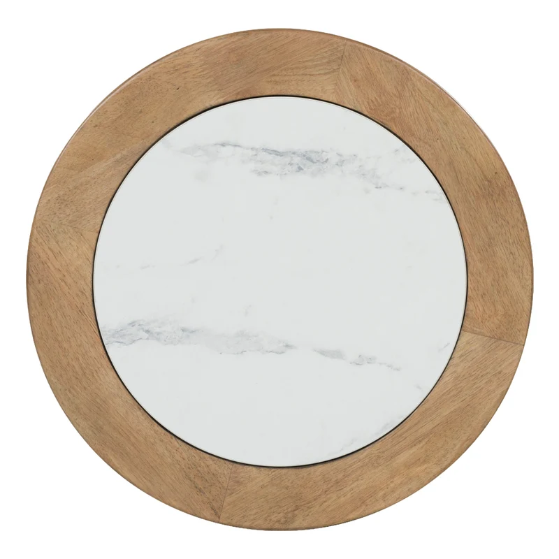 Table de bout en mélamine/bois brun clair - Camdill