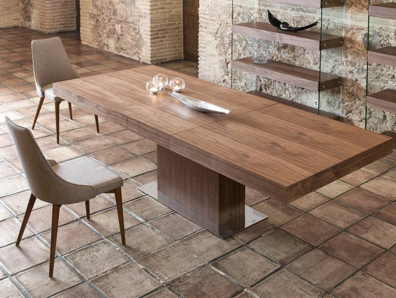 Table à manger design 1015 Angel Cerda "Nogal"