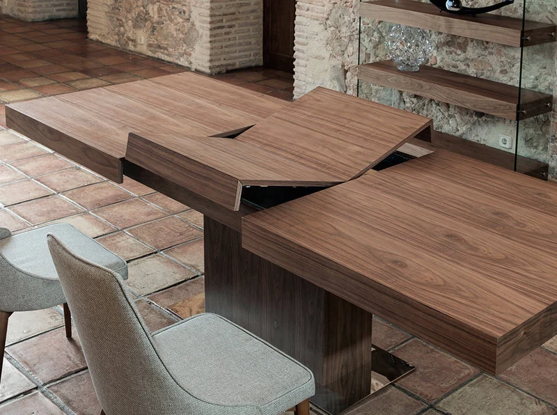 Table à manger design 1015 Angel Cerda "Nogal"