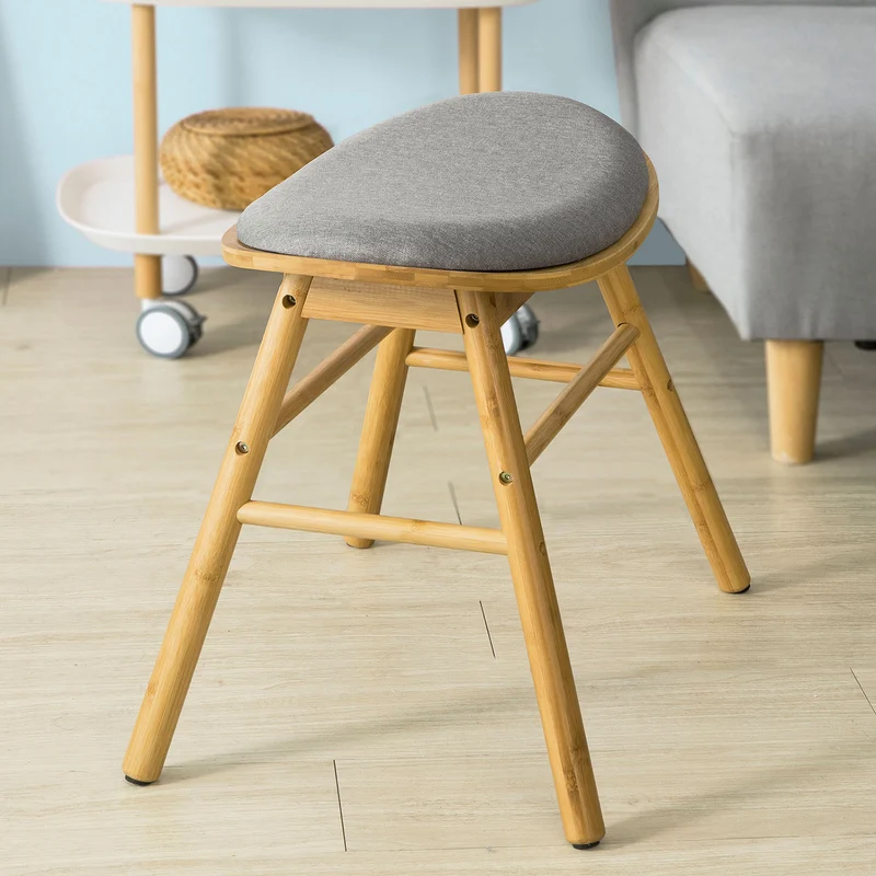 SoBuy FST56-DG Tabouret Pouf Rembourré Tabouret de Coiffeuse Tabouret de Maquillage