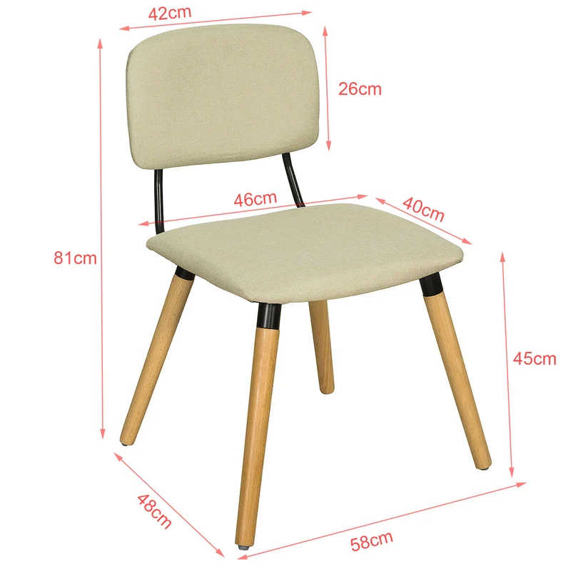 SoBuy FST54-MI Cuisine Chaise de Bureau à Manger avec Dossier de Siège Rembourré