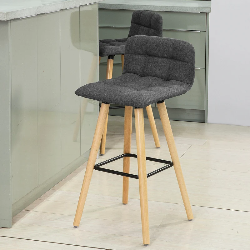 SoBuy FST50-DG Tabouret de Bar Cuisine Dossier Repose-Pieds Haute qualité