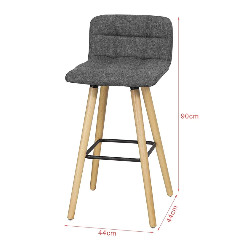SoBuy FST50-DG Tabouret de Bar Cuisine Dossier Repose-Pieds Haute qualité