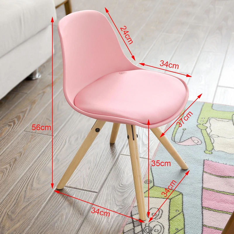 SoBuy FST46-P Chaise Enfant Fauteuil Confortable en Bouleau pour enfant avec assise rembourrée