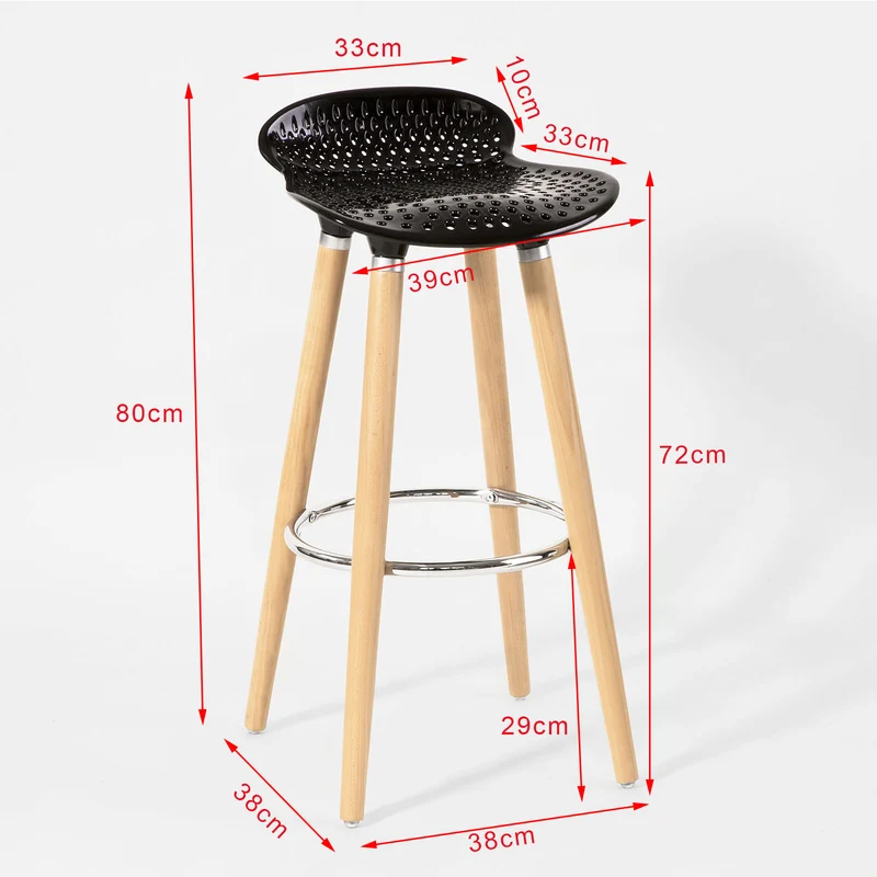 SoBuy FST35-SCH Tabouret de bar cuisine avec repose-pieds haute qualité