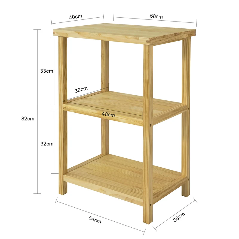 SoBuy FSB22-N Table Console en Bois Bout de Canapé Table d'Appoint avec 2 Étagères de Rangement