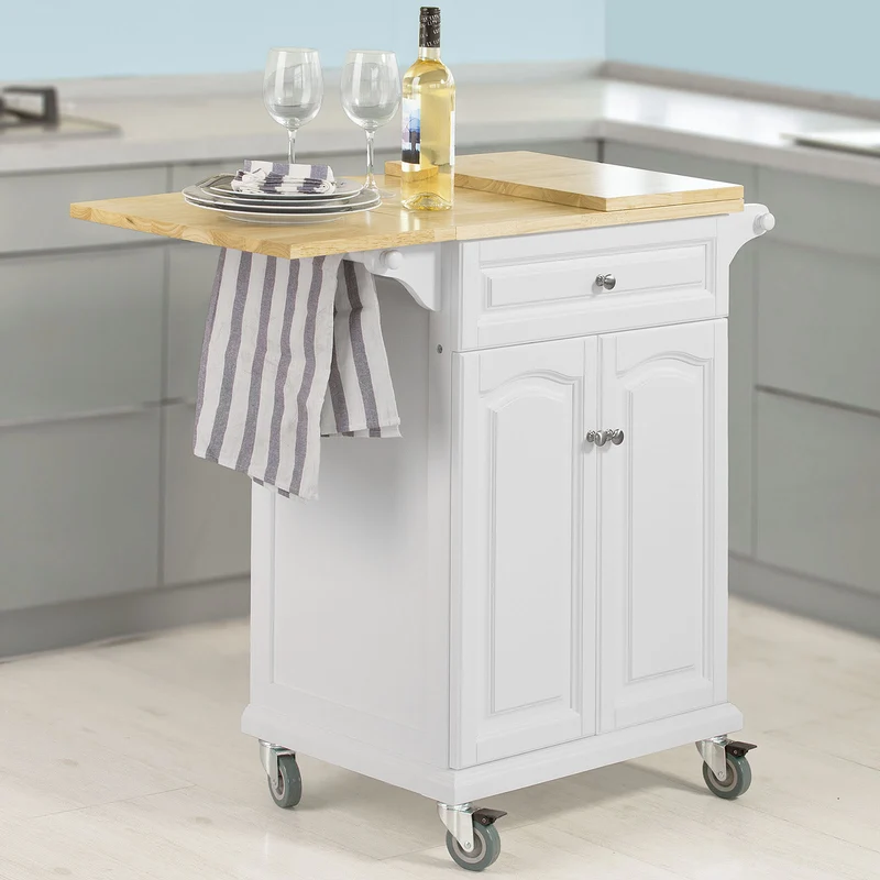 SoBuy FKW36-WN Table roulante Meuble de Rangement pour Cuisine Chariot de Cuisine de Service