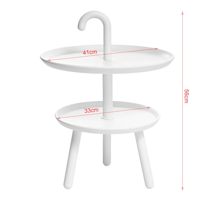 SoBuy FBT71-W Table d’Appoint Design Guéridon Table Basse à 2 Niveaux de Haute Qualité