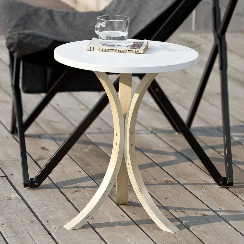 SoBuy FBT29-W Guéridon Table d'appoint ronde 3 pieds Bouts de canapé