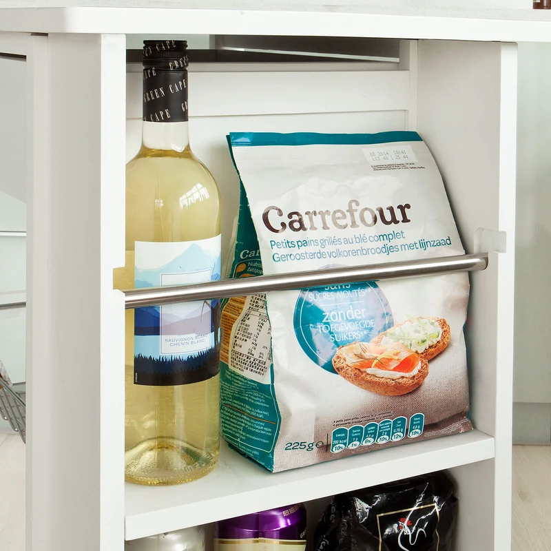 SoBuy FKW12-W Desserte à roulettes, Meuble rangement, Kitchen Trolley Chariot de Cuisine