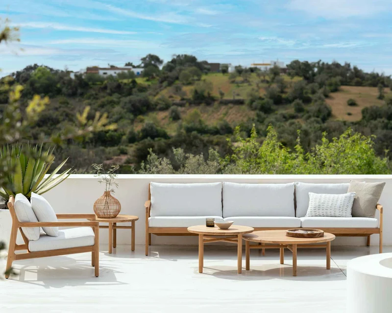 Ethnicraft Table Basse Extérieure Quatro en Teck